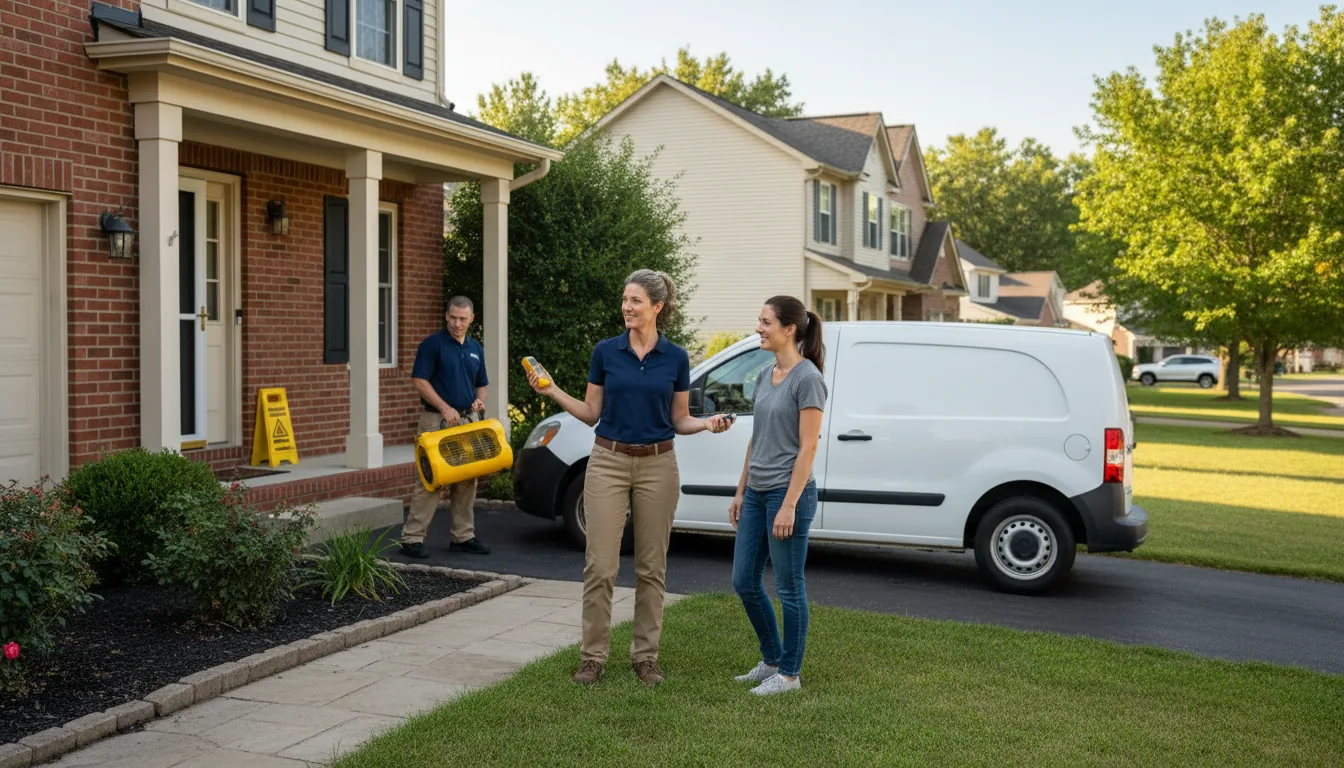 Residential water damage restoration in Inland, NE